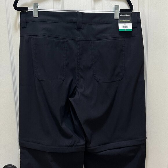 New Eddie Bauer Convertible Pant Women's Size 12 Black Adjustable Length UPF 50+ - Picture 11 of 13
